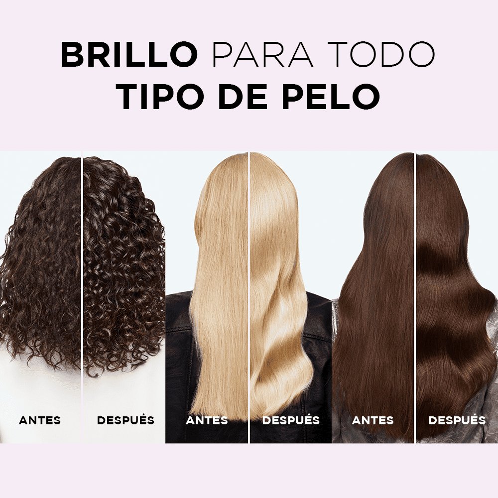 shampoo elvive glycolic gloss ácido glicólico antes y después